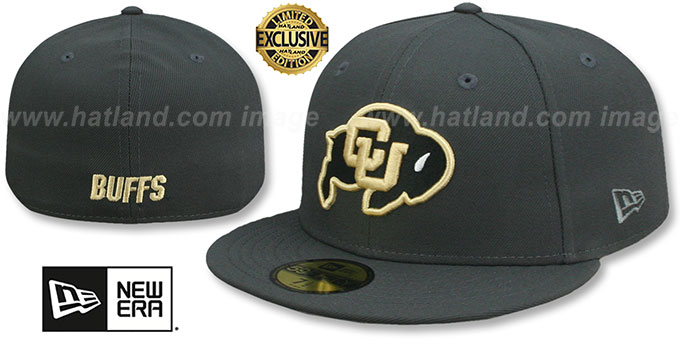 Colorado 'NCAA BUFFS TEAM-BASIC' Charcoal Fitted Hat by New Era