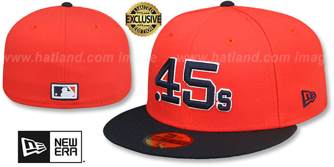 Colt .45s 'COOPERPACK' Orange-Navy Fitted Hat by New Era