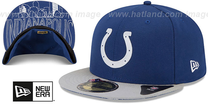 Colts '2015 NFL DRAFT' Royal-Grey Fitted Hat by New Era