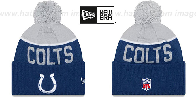 Colts '2015 STADIUM' Royal-Grey Knit Beanie Hat by New Era