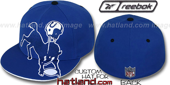 Colts 'INVINCIBLE' Fitted Hat by Reebok - royal