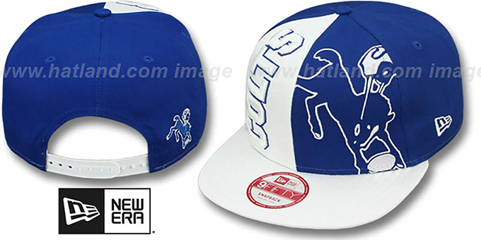 Colts 'NE-NC THROWBACK DOUBLE COVERAGE SNAPBACK' Hat by New Era