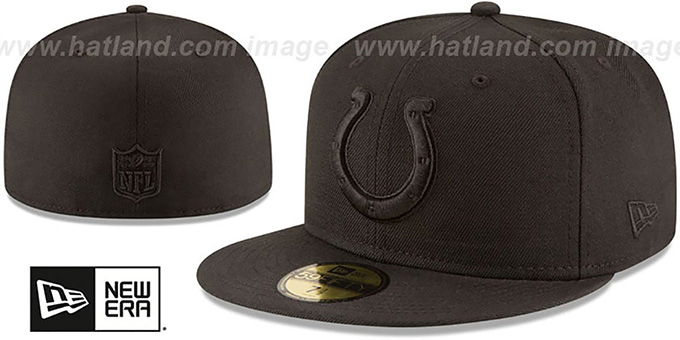 Colts 'NFL TEAM-BASIC BLACKOUT' Fitted Hat by New Era