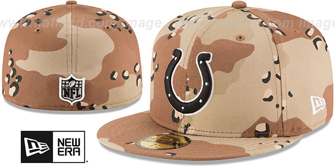 Colts 'NFL TEAM-BASIC' Desert Storm Camo Fitted Hat by New Era