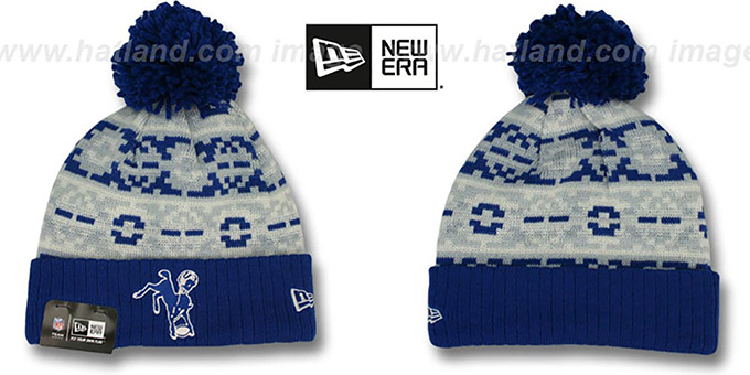 Colts THROWBACK 'RETRO CHILL' Knit Beanie Hat by New Era