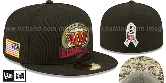 Commanders '2022 SALUTE-TO-SERVICE' Black Fitted Hat by New Era