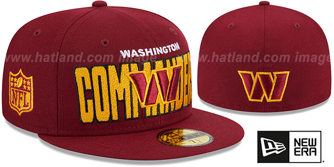 Commanders 2023 'NFL DRAFT' Burgundy Fitted Hat by New Era