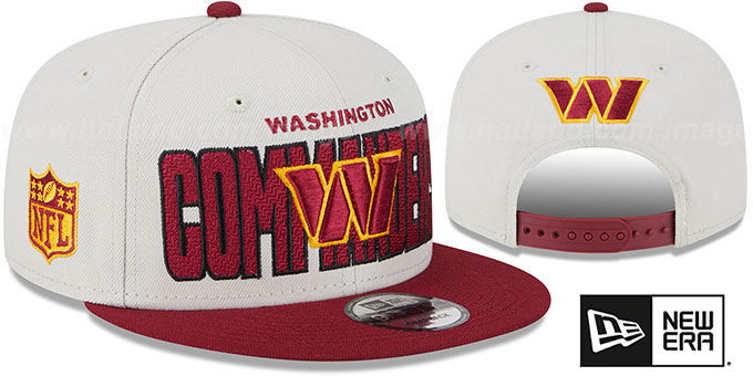 Commanders 2023 'NFL DRAFT SNAPBACK' Stone-Burgundy Hat by New Era