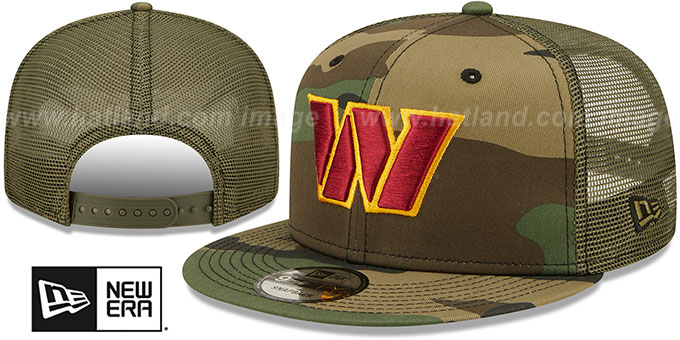 Commanders 'ARMY CAMO TRUCKER' Hat by New Era