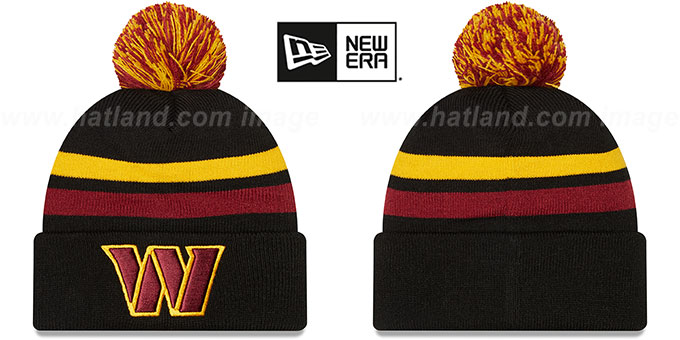 Commanders 'FRESH STRIPED' Knit Beanie Hat by New Era