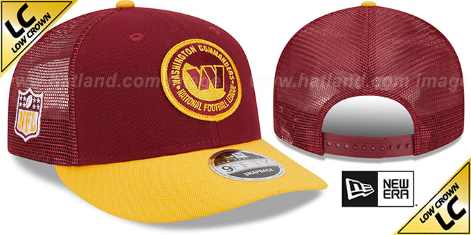 Commanders 'LP TRUCKER SIDELINE SNAPBACK' Burgundy-Gold Hat by New Era