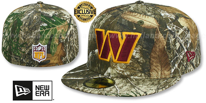 Commanders 'NFL TEAM-BASIC' Realtree Camo Fitted Hat by New Era