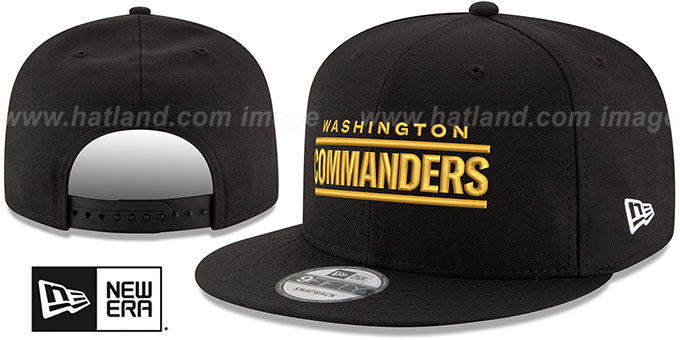 Commanders 'TEAM-WORDMARK SNAPBACK' Black Hat by New Era