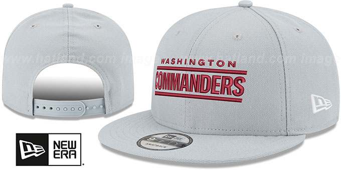 Commanders 'TEAM-WORDMARK SNAPBACK' Grey Hat by New Era