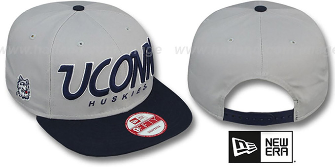 Connecticut 'SNAP-IT-BACK SNAPBACK' Grey-Navy Hat by New Era