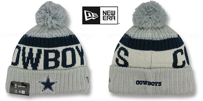 Cowboys '17 ALTERNATE STADIUM BEANIE' Grey Knit Hat by New Era