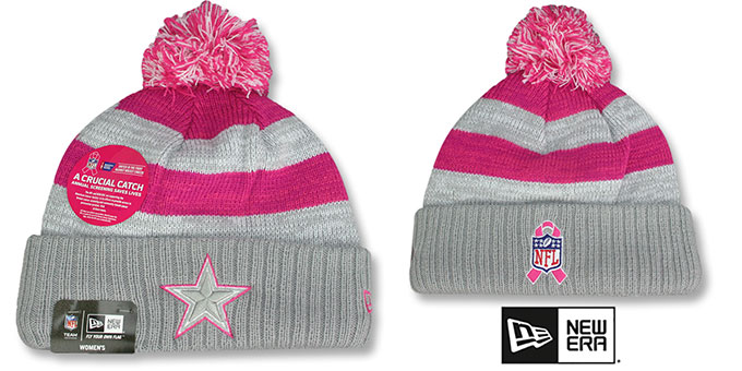 Cowboys '2016 WOMENS BCA CRUCIAL CATCH' Knit Beanie Hat by New Era