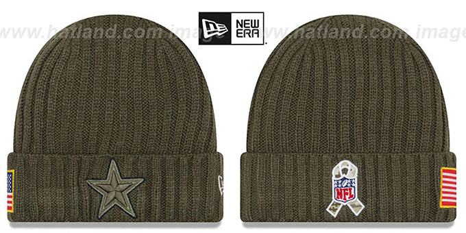 Cowboys '2017 SALUTE-TO-SERVICE' Knit Beanie Hat by New Era