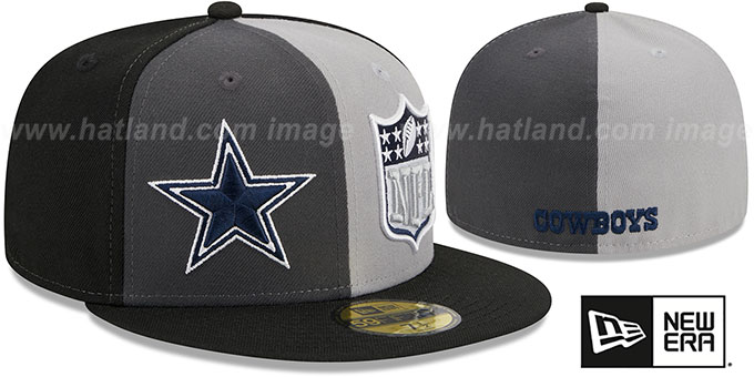 Cowboys 2023 'SIDELINE DWPW' Charcoal-Grey-Black Fitted Hat by New Era