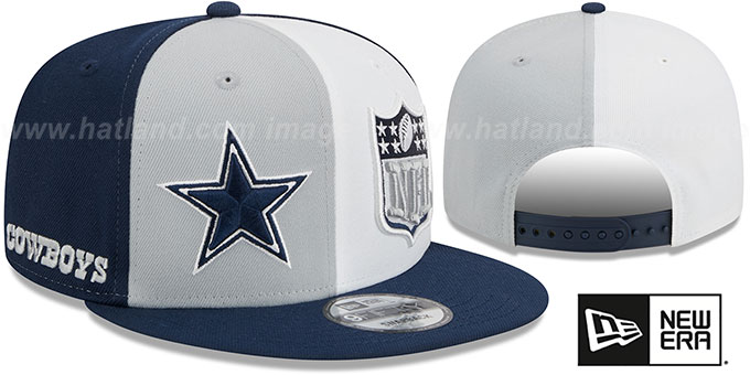 Cowboys 2023 'SIDELINE DWPW SNAPBACK' Grey-White-Navy Hat by New Era