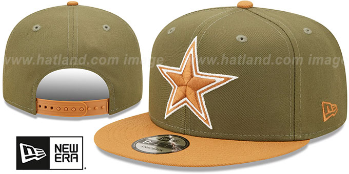 Cowboys '2T COLOR PACK' SNAPBACK' Olive-Tan Hat by New Era