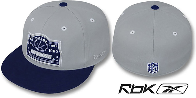 Cowboys '2T ESTABLISHED' Grey-Navy Fitted Hat by Reebok