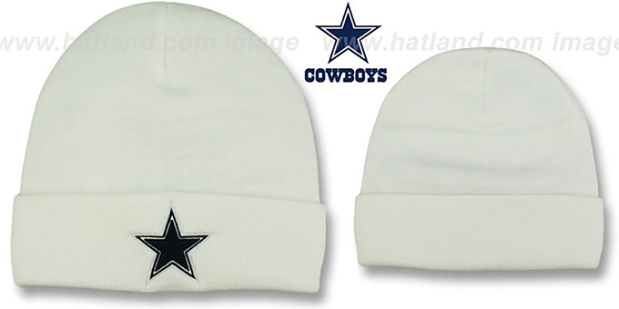 Cowboys 'BASIC-KNIT' White Beanie Hat