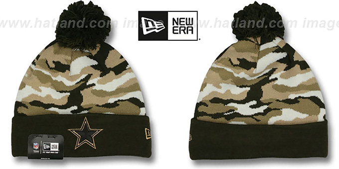 Cowboys 'CAMO CAPTIVATE' Brown Knit Beanie Hat by New Era