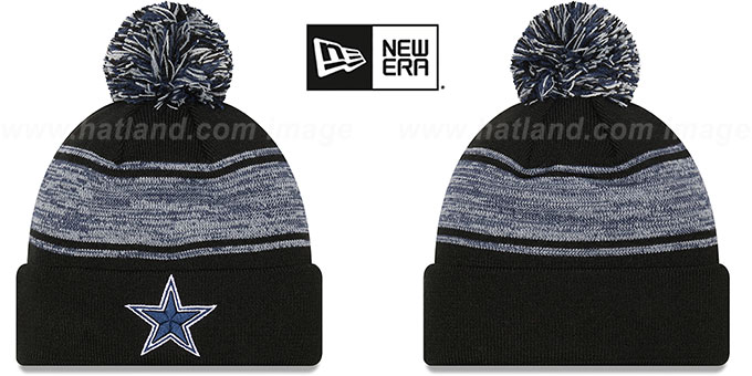 Cowboys 'CHILLED' Black Knit Beanie Hat by New Era