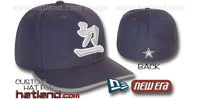 Cowboys 'CHINESE FLIP' Navy Fitted Hat