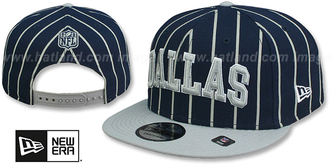 Cowboys 'CITY ARCH WIDESTRIPE SNAPBACK' Navy-Grey Hat by New Era