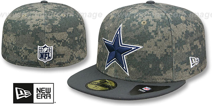 Cowboys 'CLASSIC-TRIM' Digital Camo Fitted Hat by New Era