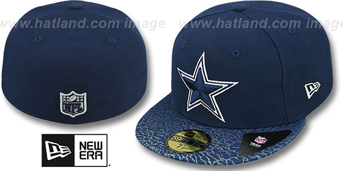 Cowboys 'CRAKLE-VIZE' Navy Fitted Hat by New Era