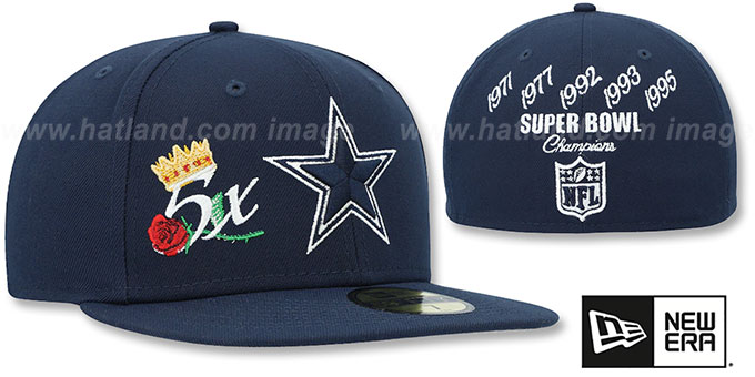 Cowboys 'CROWN CHAMPS' Navy Fitted Hat by New Era