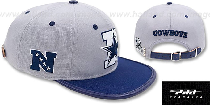 Cowboys 'D-STAR STRAPBACK' Grey-Navy Hat by Pro Standard