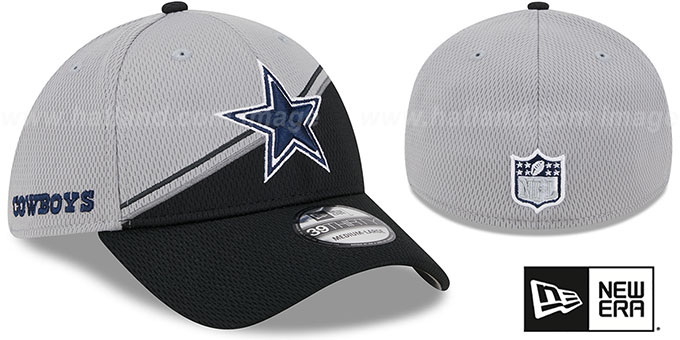 Cowboys 'DASHMARK SIDELINE FLEX' Grey-Black Hat by New Era