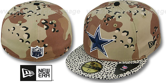 Cowboys 'DESERT STORM CAMO-HOOKED' Fitted Hat by New Era