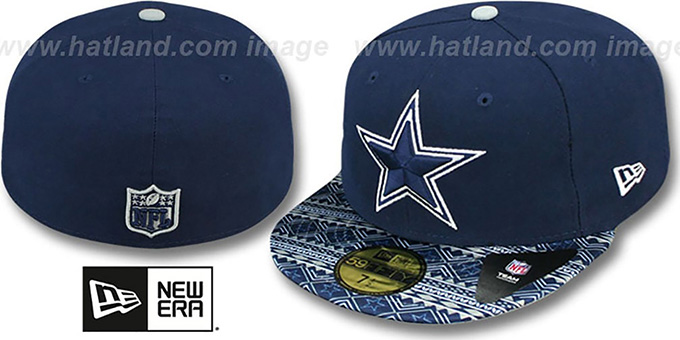 Cowboys 'FAIR ISLE FLIP' Navy Fitted Hat by New Era