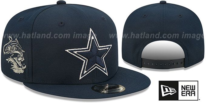 Cowboys 'FISH SIDE-PATCH SNAPBACK' Navy Hat by New Era