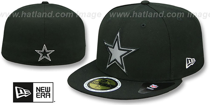 Cowboys 'FLECTED STAR' Black Fitted Hat by New Era