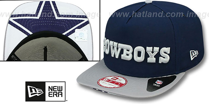 Cowboys 'FLIP-UP A-FRAME SNAPBACK' Navy-Grey Hat by New Era