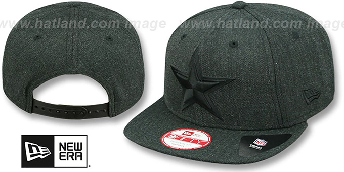 Cowboys 'HEATHER TOTAL-TONE SNAPBACK' Black Hat by New Era