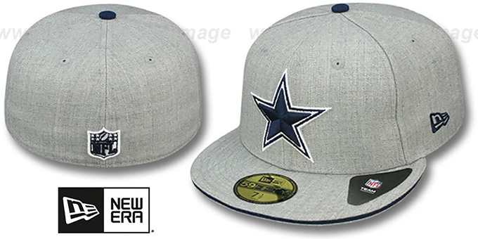 Cowboys 'HEATHER SLICE' Grey Fitted Hat by New Era