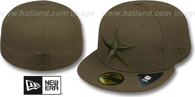 Cowboys 'LEAGUE BASIC TONAL' Brown Fitted Hat by New Era