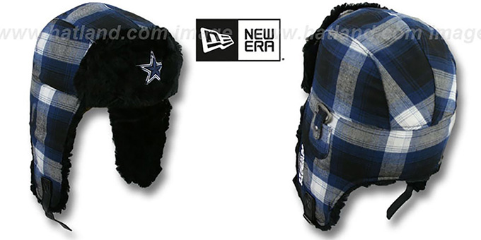 Cowboys 'PLAID BOMBER' Trapper Hat