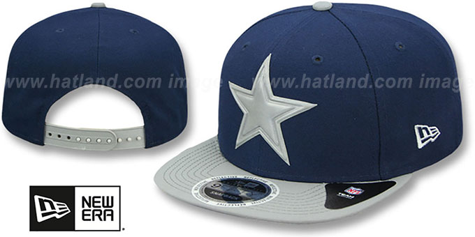 Cowboys 'REFLECTIVE GLEAMER SNAPBACK' Navy-Grey Fitted Hat by New Era