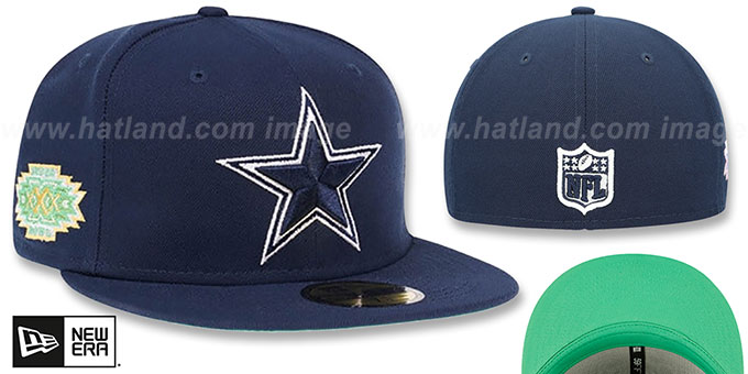 Cowboys SB XXX 'CITRUS POP' Navy-Green Fitted Hat by New Era