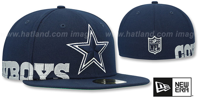 Cowboys 'SIDE-SPLIT' Navy Fitted Hat by New Era