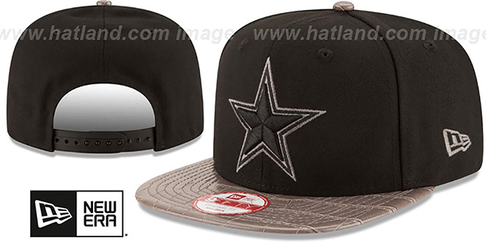 Cowboys 'SNAKESKINZ SNAPBACK' Black-Taupe Hat by New Era