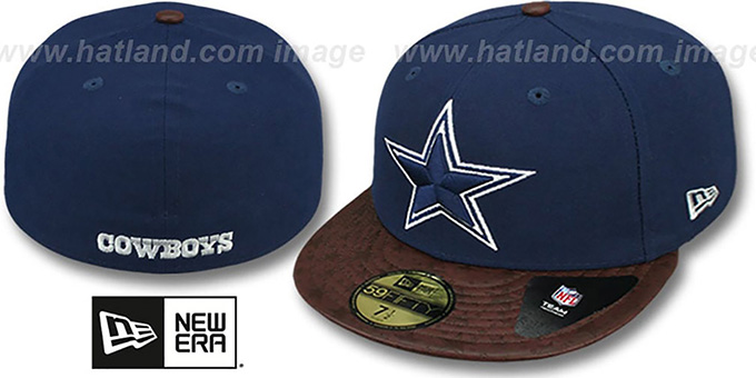 Cowboys 'STAR-VIZE' Navy-Brown Fitted Hat by New Era